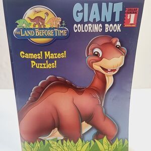 Vintage Land Before Time Giant Coloring Book Games Mazes Puzzles